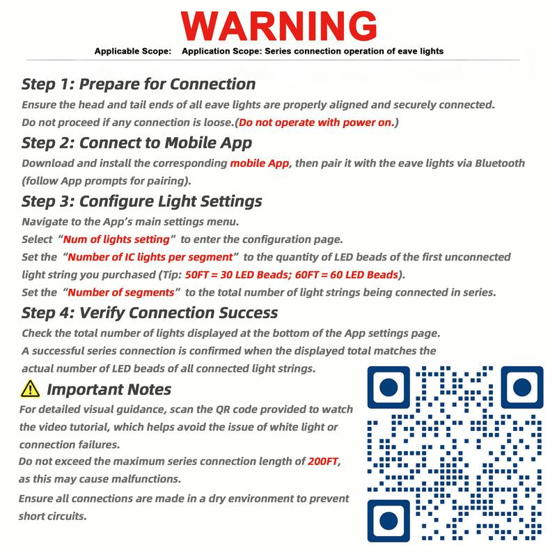 1 Pack Permanent DIY Outdoor Light That Can Be Controlled by App/Voice/Remote. RGB Smart Eaves Light, IP67 Waterproof. Suitable for Year-Round Outdoor Lighting on House Roofs. Can Be Used for Christmas, Holidays, Etc, 30 Leds, 15 Meters, LED Lights