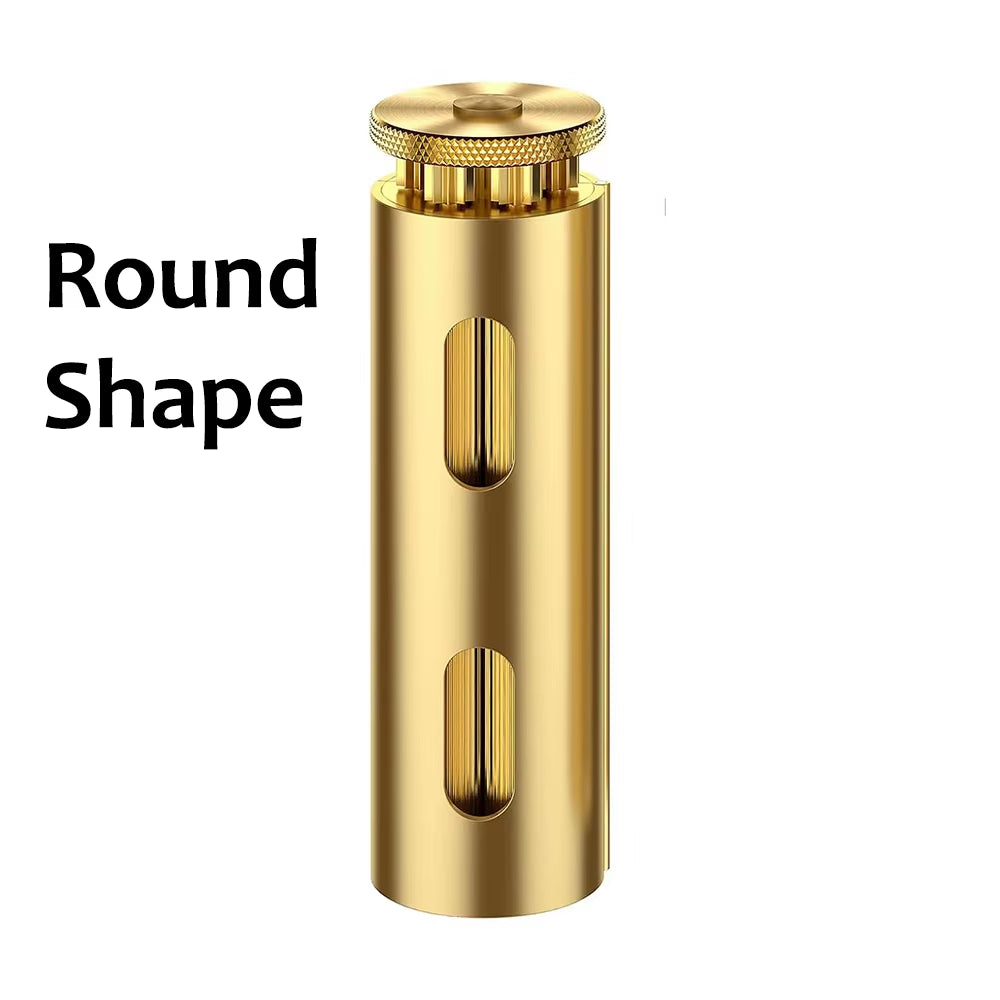 Round Solid Cigarette Rolling Machine Antique Brass Material Manual Mechanical Feeling Tobacco Rolling Retro Nostalgia 70MM Gift