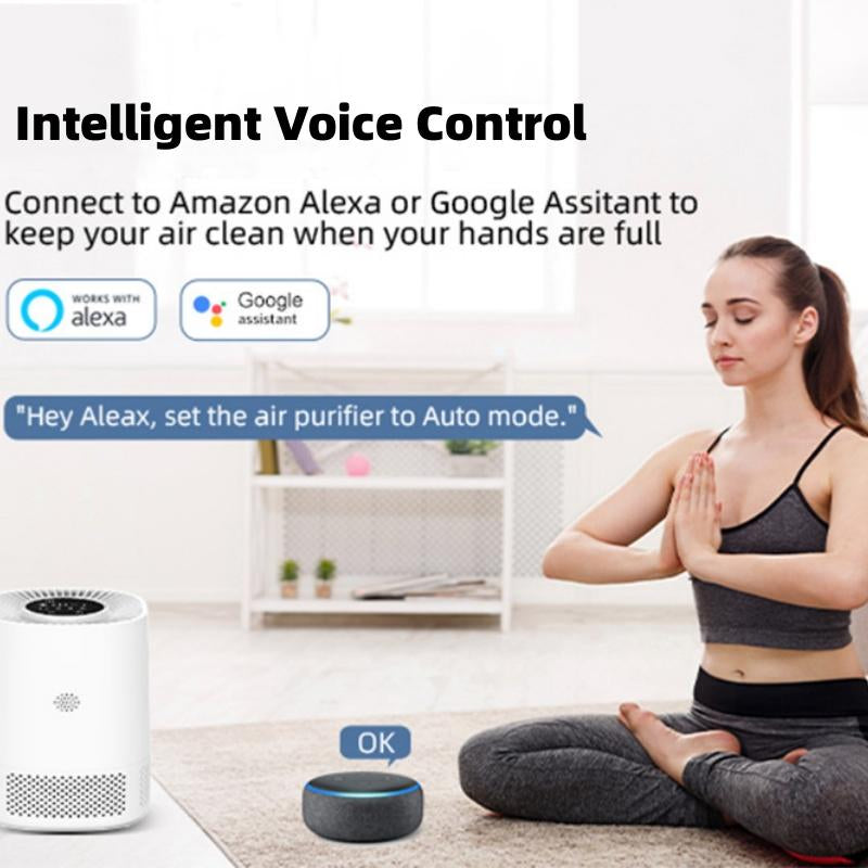 Air Purifier for Home Allergies Pets Hair in Bedroom, Covers up to 1095 Ft² by 45W High Torque Motor, 3-In-1 Filter with HEPA Sleep Mode, Remove Dust Smoke Pollutants Odor, Core300-P, White Cleaner Household Appliances Couples Gift Bridesmaid Gifts