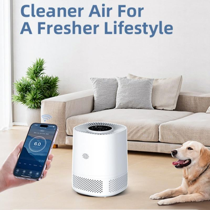 Air Purifier for Home Allergies Pets Hair in Bedroom, Covers up to 1095 Ft² by 45W High Torque Motor, 3-In-1 Filter with HEPA Sleep Mode, Remove Dust Smoke Pollutants Odor, Core300-P, White Cleaner Household Appliances Couples Gift Bridesmaid Gifts