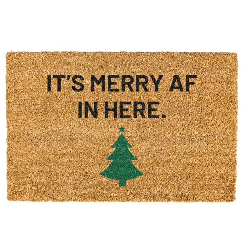 Christmas Doormat, It'S Merry AF in Here, Welcome Mat, Funny Door Mat, Holiday Doormat, Christmas Decor, Christmas Decorations