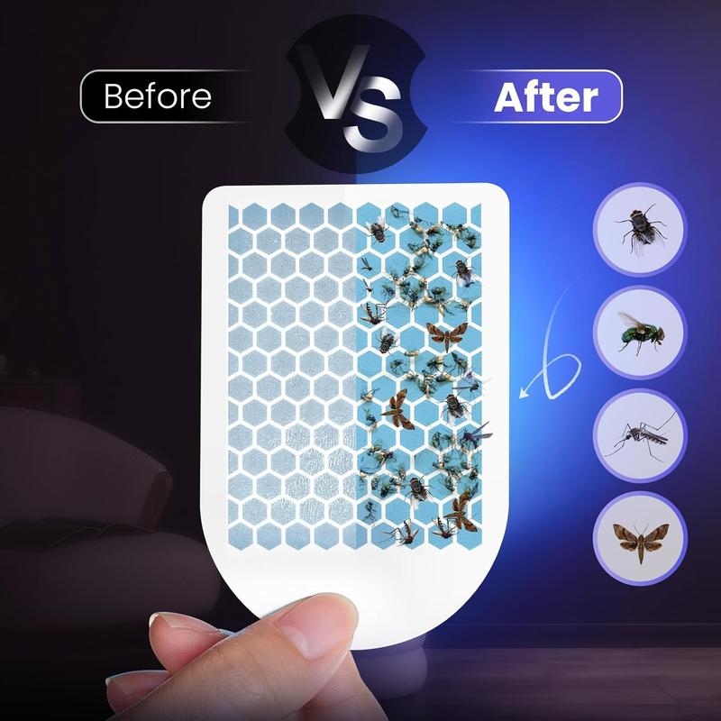 Liba Fly Trap Indoor for Home, Plug-In Flying Insect Trap for Flies, Fruit Flies, Moths, Gnats, Mosquito Killer Insect Catcher Fly Tapper with 3 Refill Glue Cards for Home Office Light Room