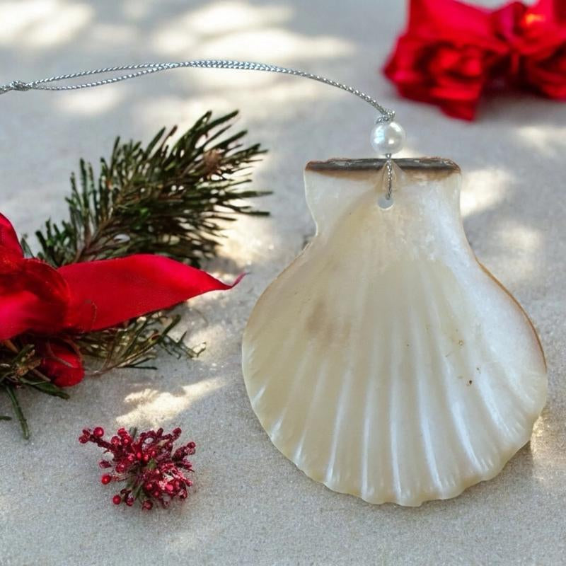 Faith Seashell Christmas Tree Ornament - Festive Home Decor