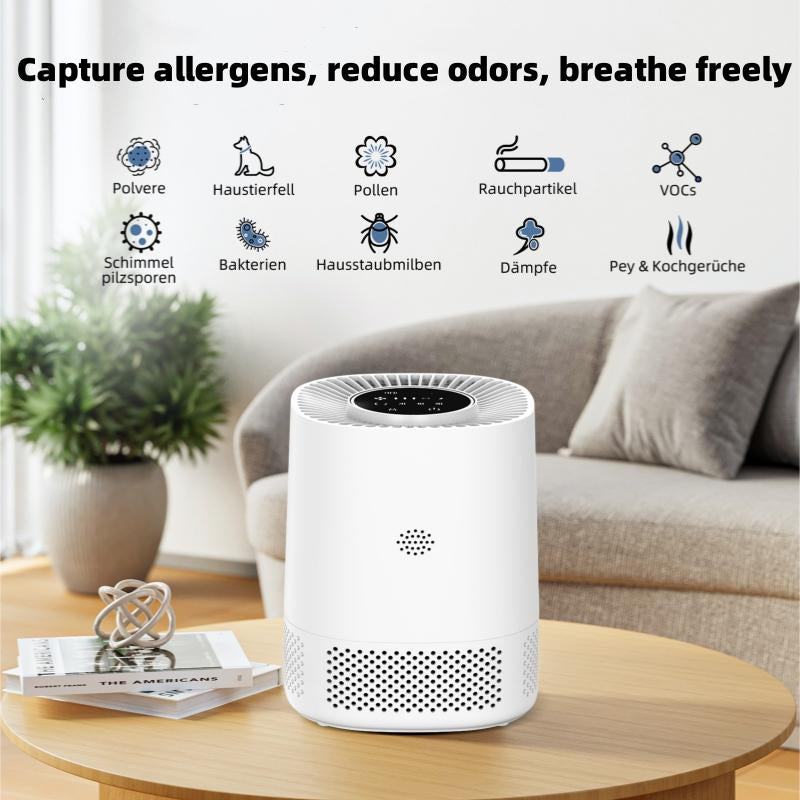 Air Purifier for Home Allergies Pets Hair in Bedroom, Covers up to 1095 Ft² by 45W High Torque Motor, 3-In-1 Filter with HEPA Sleep Mode, Remove Dust Smoke Pollutants Odor, Core300-P, White Cleaner Household Appliances Couples Gift Bridesmaid Gifts