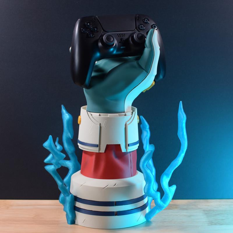 Quirk Anime Hero and Villain Inspired 3D Printed Gaming Controller Holder Stand Decorative Organizer Mount