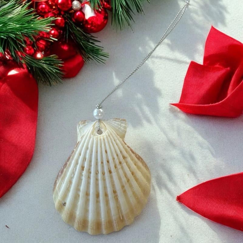 Faith Seashell Christmas Tree Ornament - Festive Home Decor