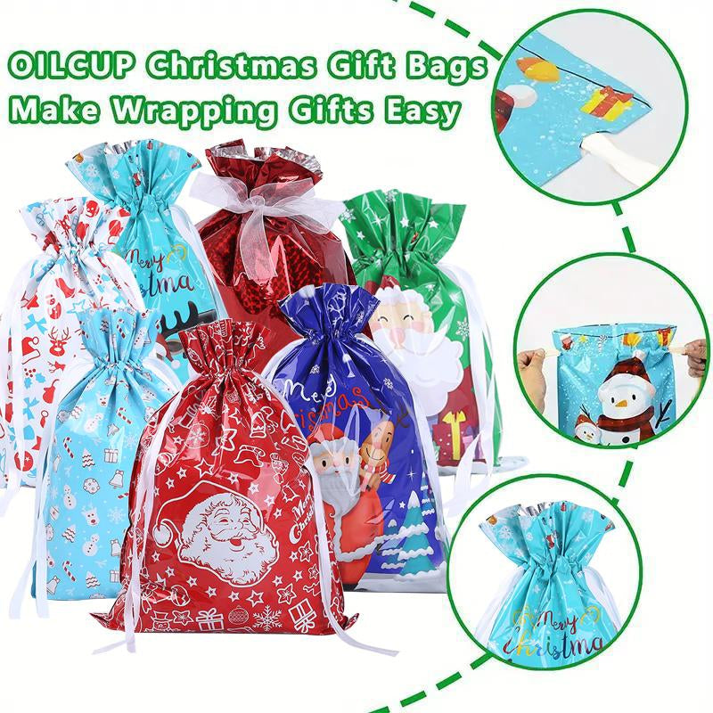 Kringle Express 55-Piece Festive Holiday Gift Bags & Tags Set