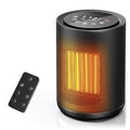 R.W.FLAME Small Space Heaters for Indoor Use, Mini Portable Electric Heaters with Thermostat & Remote, Safe and Quiet Ceramic Heater, 24H Timer, Eco Mode, Desk Heater for Office Bedroom, Bathroom, Rvs
