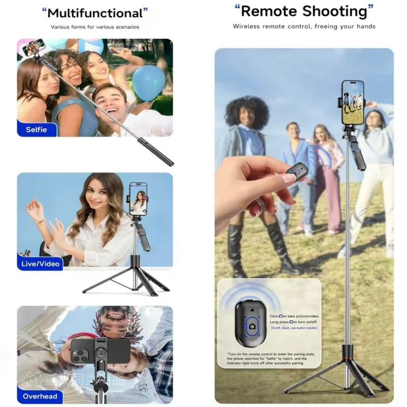 67" Phone Tripod ,Phone Holder for Iphone/Android & Selfie Stick,Upgraded Stand,Suitable for Home and Travel, Travel-Friendly & Stable Cellphone Smartphone