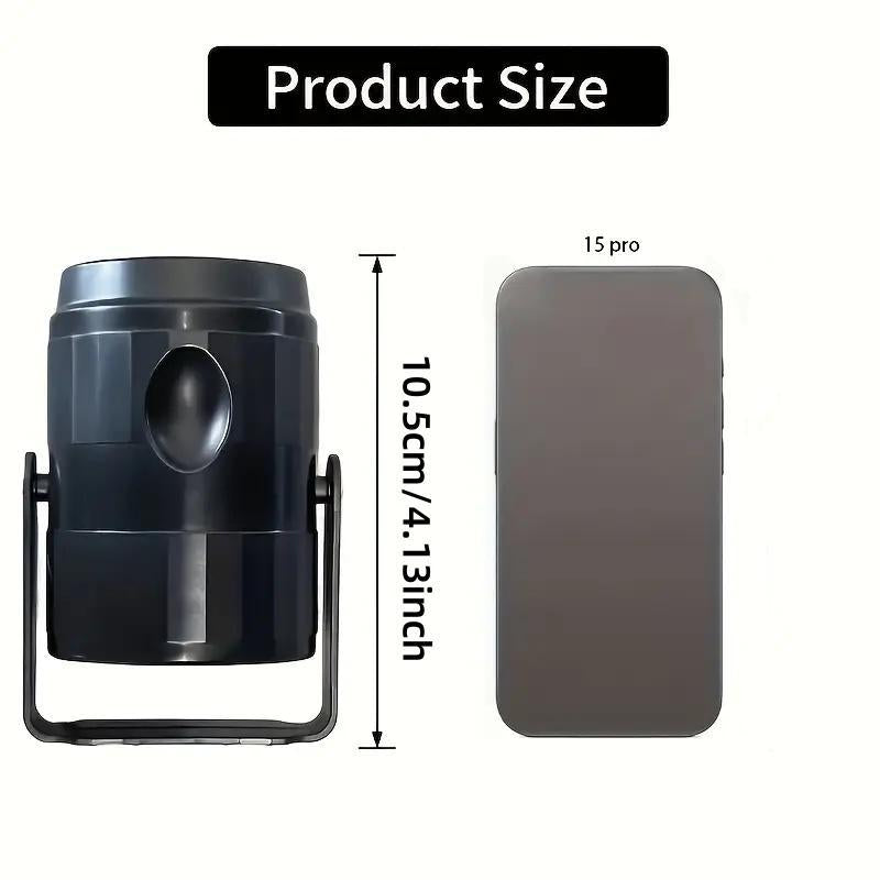 LED Christmas Snowflake Projection Lamp, Rotating Snowflake Projector, Holiday Decoration, Desktop USB Powered LED Light, Party Decor