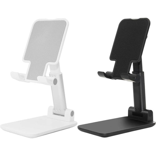 2 Pack Cell Phone Stand, Fully Adjustable Angle Height Phone Stand for Desktop, Foldable Phone Holder Compatible with All Phones 15 14 13 12 11 (Black and White)