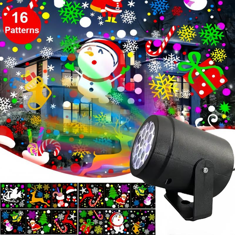 LED Christmas Snowflake Projection Lamp, Rotating Snowflake Projector, Holiday Decoration, Desktop USB Powered LED Light, Party Decor