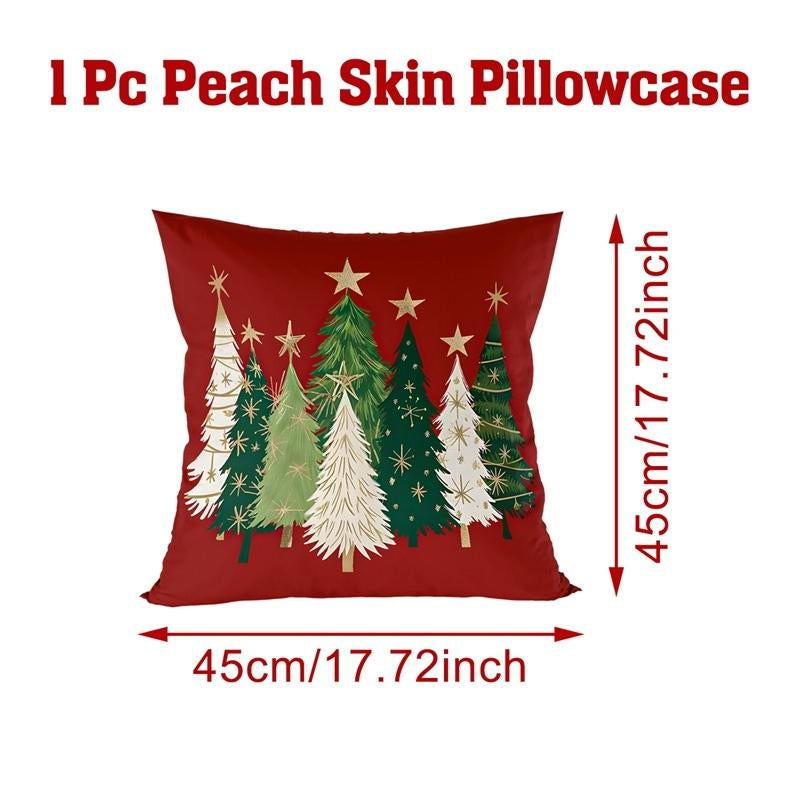 4Pcs Set of 18X18 Inch Christmas Throw Pillow Covers, Winter Holiday Cushion Case Decoration, Snowman&Christmas Tree Designs, Zipperclosure,Linen,Merry Christmas Decor 2025 for Home, Couch, Sofa, Living Room – No Inserts Included