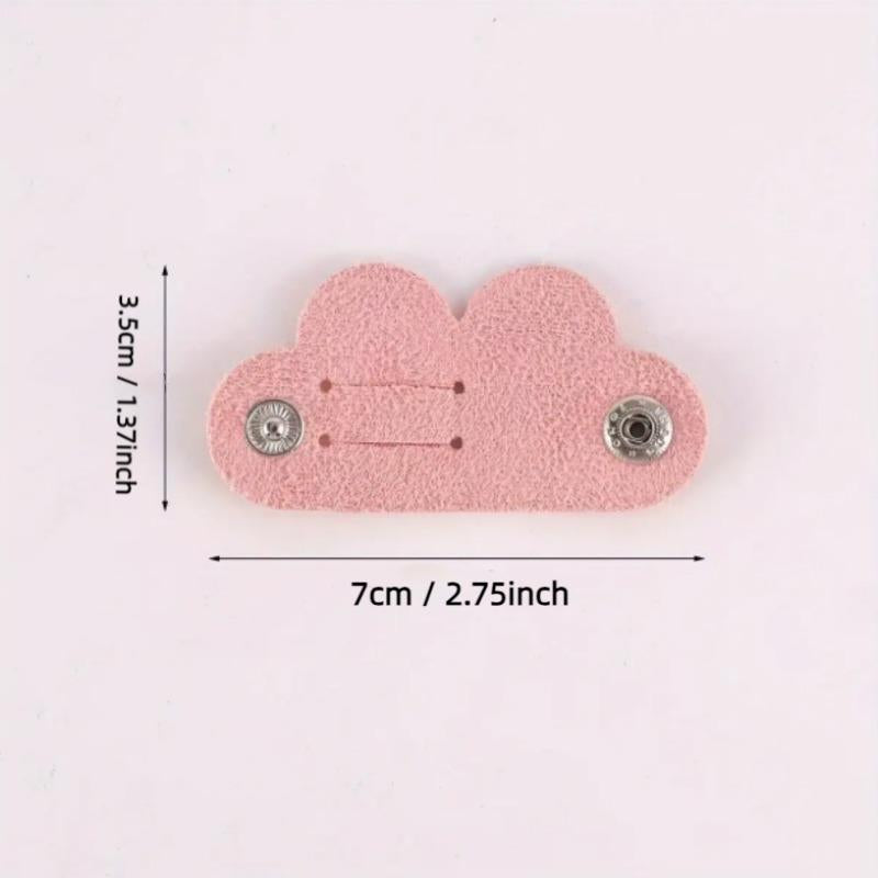 Random Color Heart Shaped Cord Organizer, 5 Counts/Set Earphones Headphones Pu Leather Cable Organizer, Desk Drawer Organizer for Home and Office, School Supplies, Desk Tidy, Office Accessories, Cute Accessories Desk